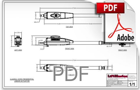 LA400DC-and-LA412DC-Arm-Product-Drawing