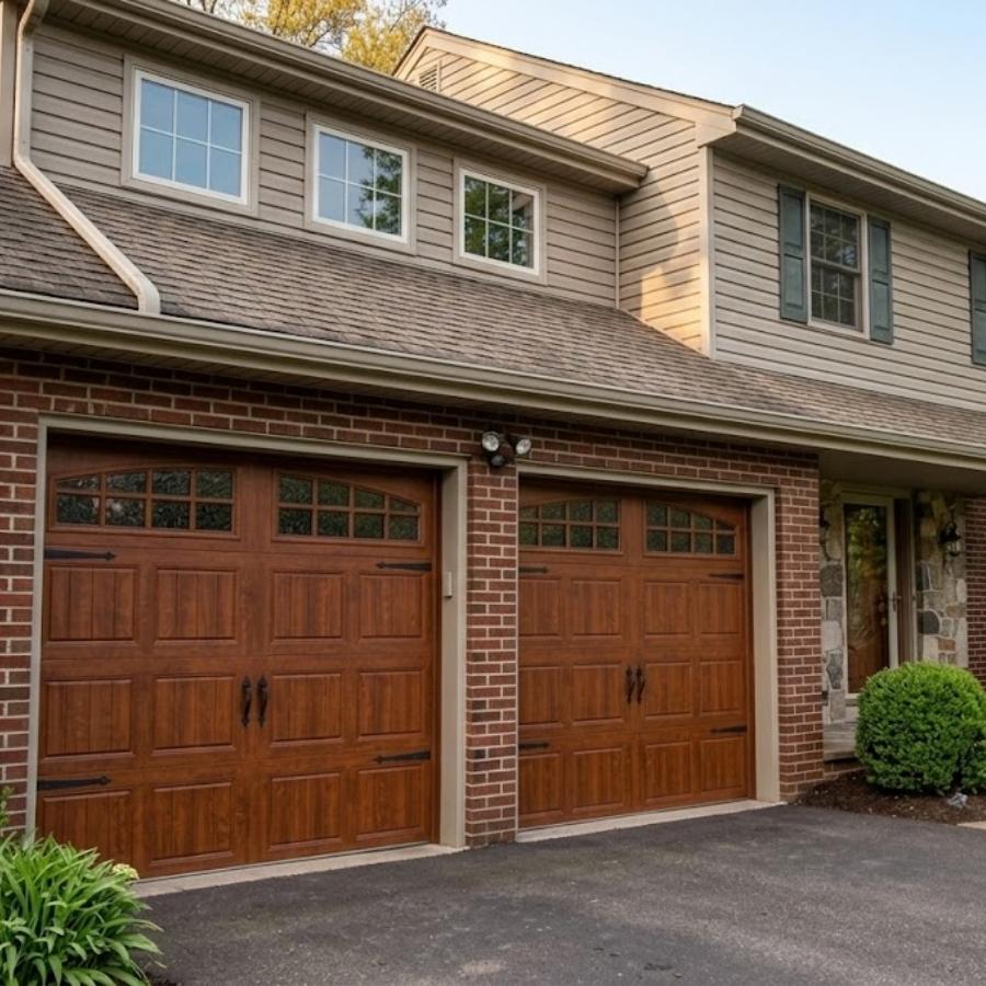 Garage doors in this part of Bucks County deal with a combination of heavy use and environmental pressure that speeds things up.